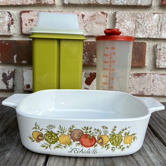 Tupperware Other - Vintage Tupperware Corning Ware L'Echalote Spice of Life Red Avocado Green